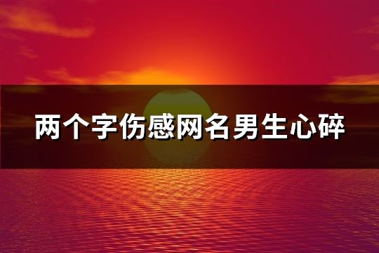 兩個字傷感網名男生心碎(精選134個)
