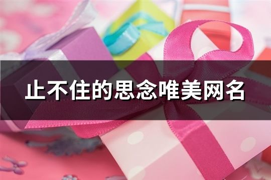 止不住的思念唯美網名(精選110個)