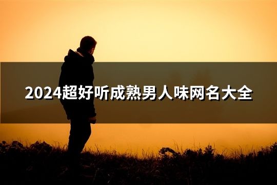 2024超好聽成熟男人味網名大全(精選189個)
