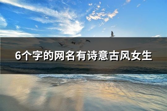 6個字的網名有詩意古風女生(精選132個)