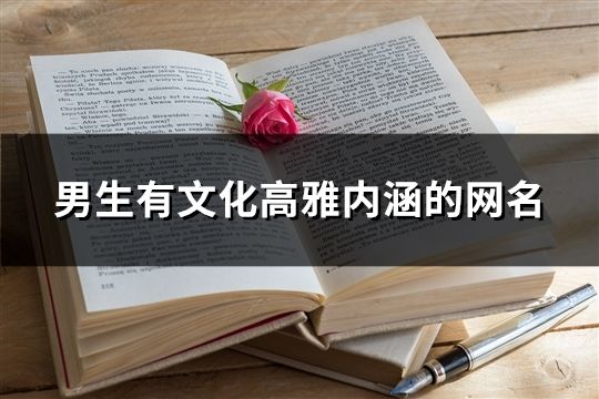 男生有文化高雅內(nèi)涵的網(wǎng)名(共114個(gè))