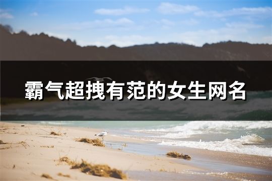 霸氣超拽有范的女生網名(共74個)