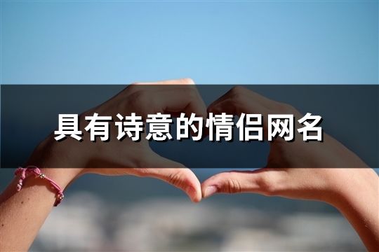 具有詩意的情侶網(wǎng)名(共186個(gè))