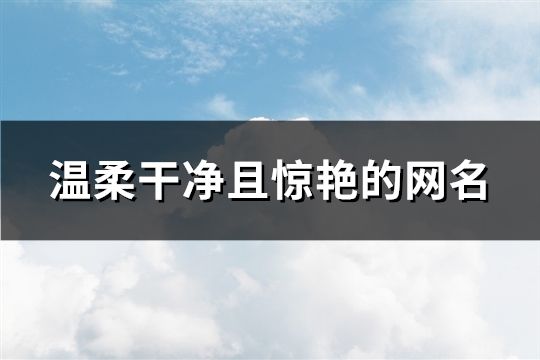 溫柔干凈且驚艷的網(wǎng)名(共164個)