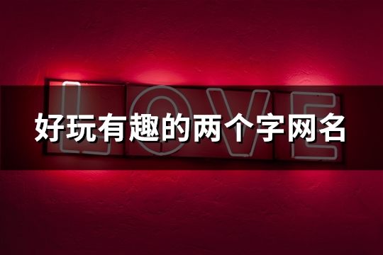 好玩有趣的兩個字網名(共81個)
