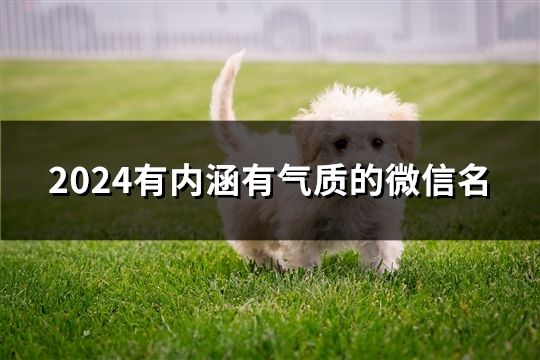 2024有內涵有氣質的微信名(精選113個)