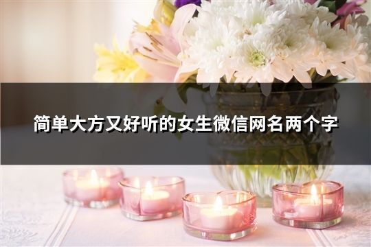 簡單大方又好聽的女生微信網名兩個字(95個)