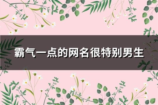 霸氣一點的網名很特別男生(160個)