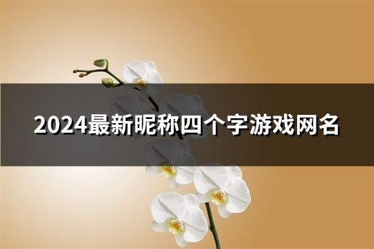 2024最新昵稱四個字游戲網(wǎng)名(138個)