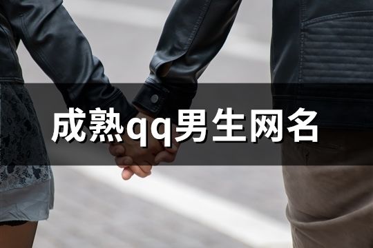 成熟qq男生網名(157個)