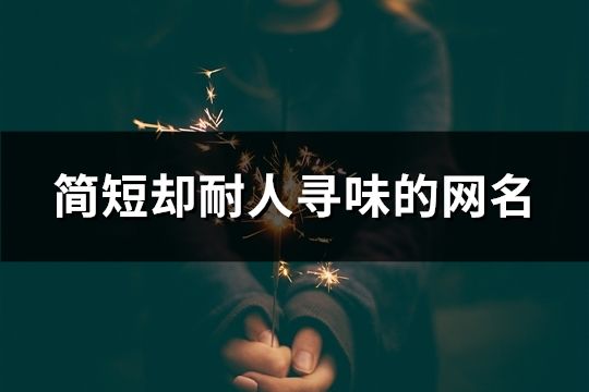 簡短卻耐人尋味的網(wǎng)名(精選31個(gè)) 簡短卻耐人尋味的網(wǎng)名(精選31個(gè))