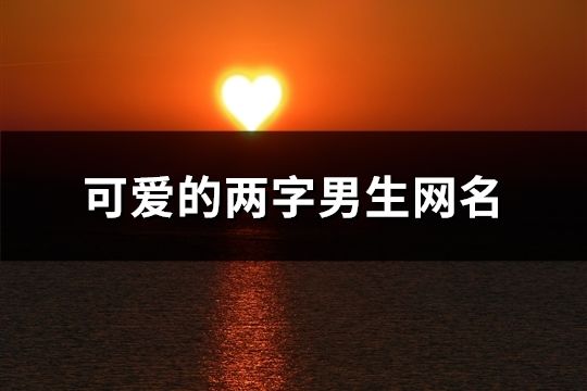 可愛的兩字男生網(wǎng)名(精選153個(gè))