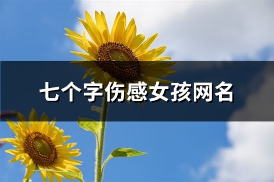 七個字傷感女孩網名(精選169個)