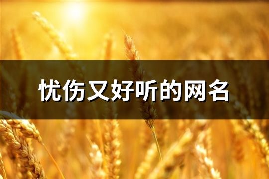 憂傷又好聽的網名(共98個)