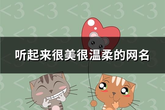 聽起來很美很溫柔的網(wǎng)名(177個)