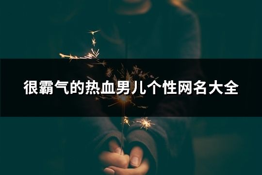 很霸氣的熱血男兒個(gè)性網(wǎng)名大全(精選88個(gè))