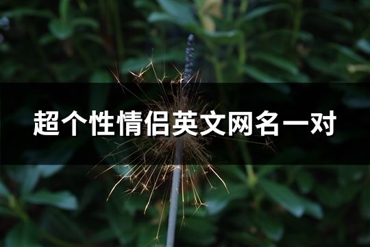 超個(gè)性情侶英文網(wǎng)名一對(duì)