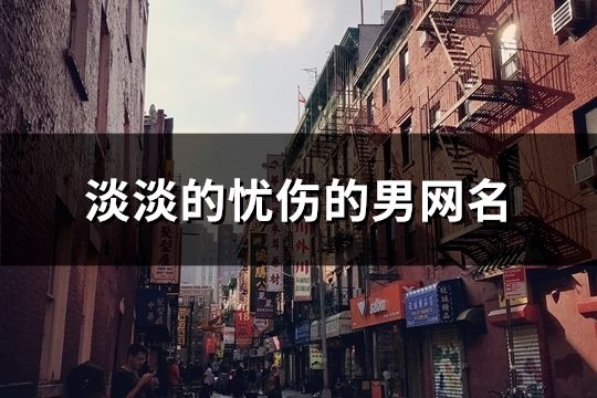 淡淡的憂傷的男網名(159個)
