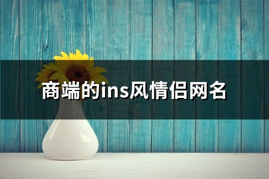 商端的ins風情侶網名(89個)