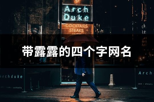帶露露的四個字網名(共445個)