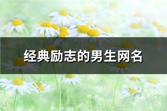經(jīng)典勵志的男生網(wǎng)名(共121個)