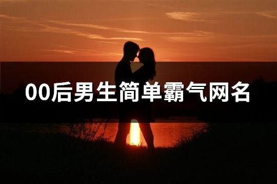00后男生簡單霸氣網名(共165個)