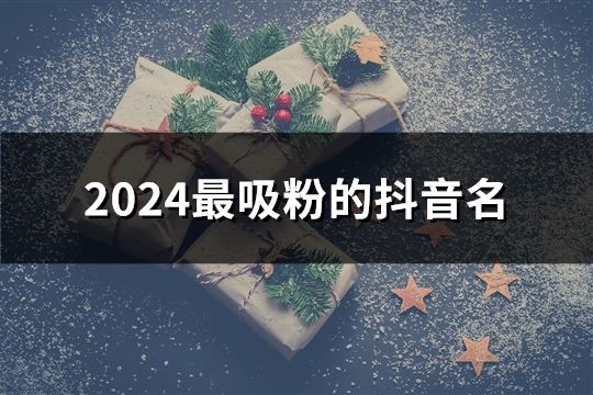 2024最吸粉的抖音名(34個) 2024最吸粉的抖音名(34個)