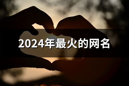 2024年最火的網名(共56個)