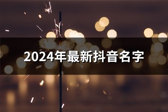 2024年最新抖音名字(41個) 2024年最新抖音名字(41個)