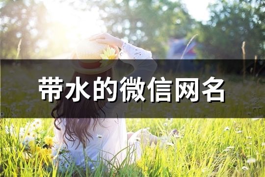 帶水的微信網(wǎng)名(共185個)