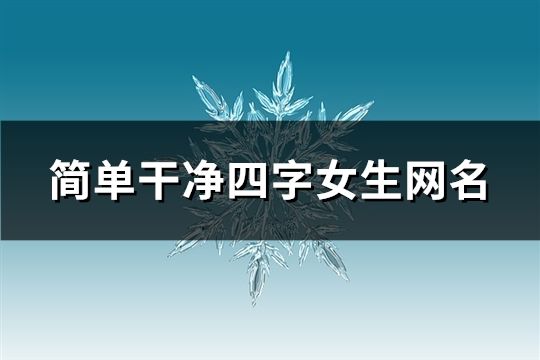 簡(jiǎn)單干凈四字女生網(wǎng)名(精選155個(gè))