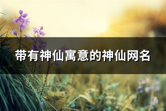 帶有神仙寓意的神仙網名(共31個) 帶有神仙寓意的神仙網名(共31個)