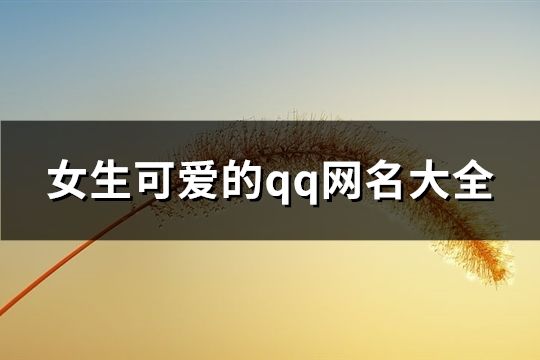 女生可愛的qq網名大全(共153個)