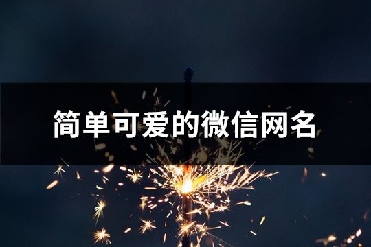簡單可愛的微信網名(精選93個)