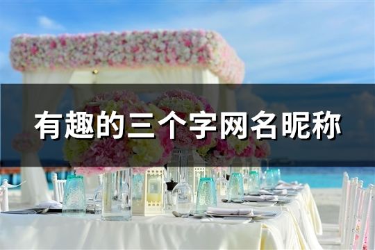 有趣的三個字網名昵稱(共156個)