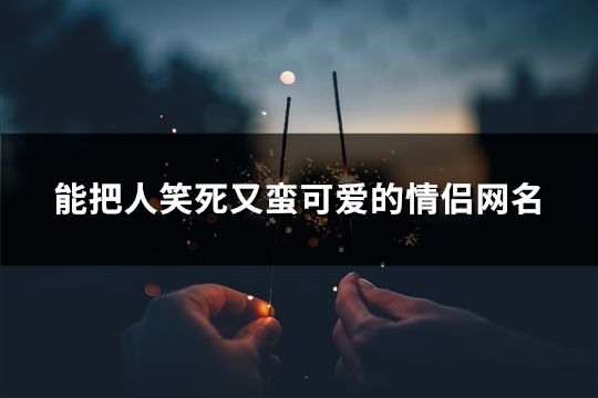 能把人笑死又蠻可愛的情侶網(wǎng)名(共111對)
