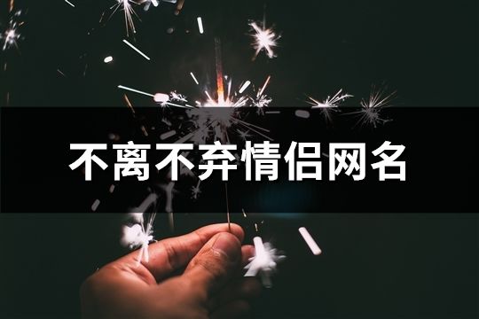 不離不棄情侶網名(136個)