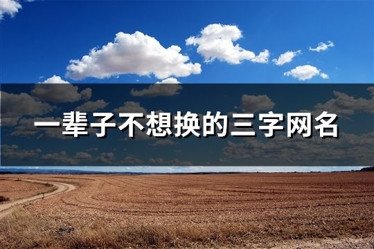 一輩子不想換的三字網名(精選136個)