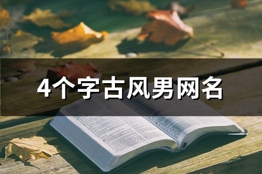 4個字古風(fēng)男網(wǎng)名(74個)