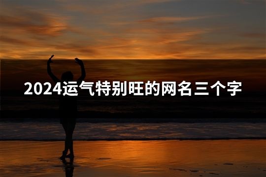 2024運(yùn)氣特別旺的網(wǎng)名三個(gè)字(45個(gè))