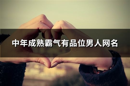 中年成熟霸氣有品位男人網名(33個) 中年成熟霸氣有品位男人網名(33個)