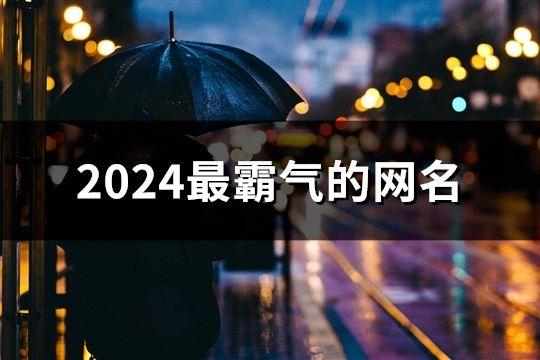 2024最霸氣的網名(共53個)