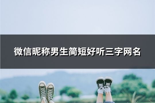 微信昵稱男生簡短好聽三字網名(共49個)