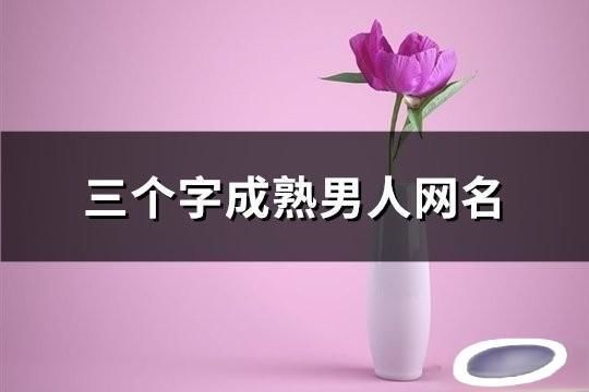 三個(gè)字成熟男人網(wǎng)名(145個(gè))
