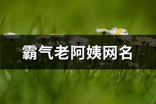 霸氣老阿姨網名(精選92個)