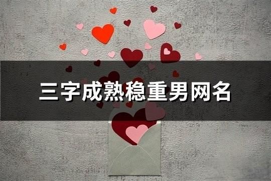 三字成熟穩重男網名(精選193個)