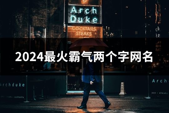 2024最火霸氣兩個字網(wǎng)名(184個)