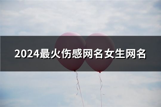 2024最火傷感網名女生網名(精選56個)