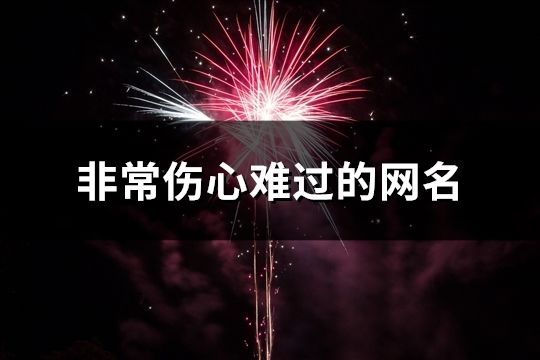 非常傷心難過(guò)的網(wǎng)名(精選51個(gè))