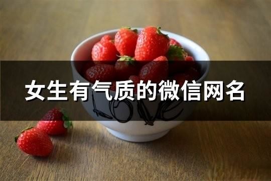 女生有氣質(zhì)的微信網(wǎng)名(精選107個)